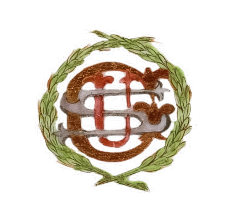 圖為清末廣彩“USG”花鳥人物紋小碟細節(jié)圖，盤心為字母“USG”，代表美國總統(tǒng)格蘭特。1868年，美國皮斯卡塔韋號（Piscataqua） 船長阿門（Captain Ammen）在廣州定制一套餐具送給格蘭特將軍夫婦。1869年，當這套餐具抵達美國時，尤利塞斯·S·格蘭特已就任第18任美國總統(tǒng)。（來源：廣州十三行博物館）